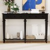 NicBex Retro Narrow Console Table,Long Entryway Table with 4 Drawers & 1 Open Shelf,Foyer Tables for Entryway,Hallway,Living Room - 2 of 4