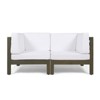 VisioGear LoveSeat Set, 2-Piece Love Seat Set, Two Sectiona with Single Arm for Patio, Lawn, White, 60.5"*30.25"*26.5" - 2 of 4