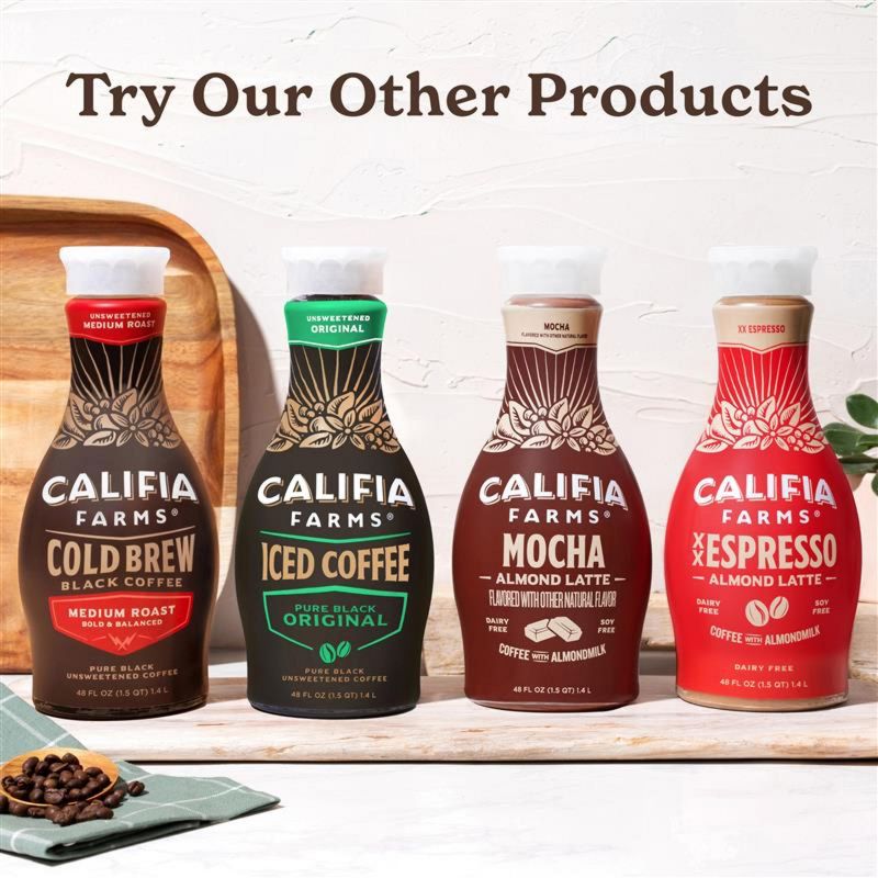 Califia Farms Pure Black Blonde Roast Cold Brew Coffee - 48 fl oz, 3 of 8