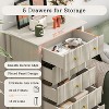 Okak Modern Style Tall Dressers with Fluted Drawers,Chest of Drawers for Bedroom,Entryway,Wooden Dresser Organizer with Metal Handle - 4 of 4