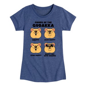 Girls' - Instant Message - Quokka Moods Fitted Short Sleeve Graphic T-Shirt - 1 of 4
