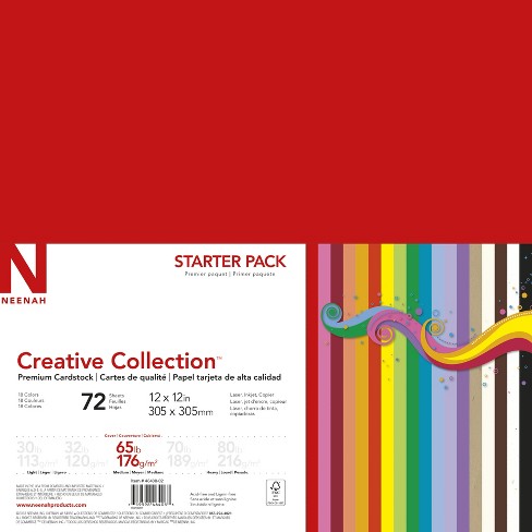 Neenah Creative Collection Specialty Cardstock Starter Kit 12 X 12 65lb 18 Color Assortment 72 Sheets Target
