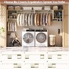 Aheaplus Washer and Dryer Storage Shelves with Hanging Rod, Laundry Cabinet with Shelves, Reversible Cabinet with Door & Shelf Tower - 4 of 4