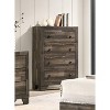 PAGED Contemporary Dresser for Bedroom Black Finish Storage Cabinet with Drawers for Living Room, Hallway, Office - 4 of 4