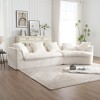MAYEERTY Beige Boucle 3-Seater Sofa - Right Facing for Apartment & Office - 2 of 4