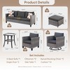 XIZZI Modular Outdoor Swivel Sectional Sofa Set, UV-Resistant Modular Lounge Set w/ Swivel Chairs, Side Table & Optional 3-Seat Sofa, Ottoman, Firepit - 2 of 4