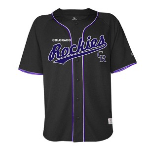 MLB Colorado Rockies Men's Button Down Jersey - XXL : Target