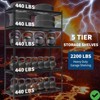 Heavy Duty 5 Tier Metal Garage Shelving Unit Adjustable Metal Shelf Storage Rack Shelf for Laundry Restaurant Pantry Kitchen - 4 of 4