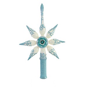 Blubom 13.75 In Aqua Swirl Star Tree Topper . Christmas Finial Reflector Tree Toppers - 1 of 3