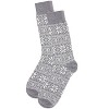 Memoi Men's Snowflake Luxuriously Soft Cashmere Blend Crew Socks - 3 of 4