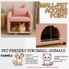 Kumasinova 2-in-1 Sofa Chair & Pet Hideaway, Scratch-Resistant Fabric Accent Chair, Bunny-Ear Pet-Friendly Armchair with Side Pocket - 2 of 4