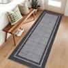 Modern Bordered Area Rug Washable Rug for Living Room - 2 of 4