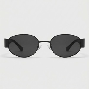 Fifth & Ninth Unisex Elliott Oval Polarized Sunglasses - Black/Black ...