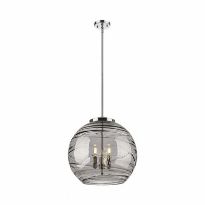 Athens Deco Swirl - 3 Light Pendant In Industrial Style-19.5 Inches Tall and 17.88 Inches Wide