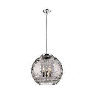 Athens Deco Swirl - 3 Light Pendant In Industrial Style-19.5 Inches Tall and 17.88 Inches Wide - 1 of 1