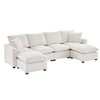 NicBex Sectional Sofa with 2 Pillows U Shaped Modular Sofa for Living Room & Apartment, White - 4 of 4
