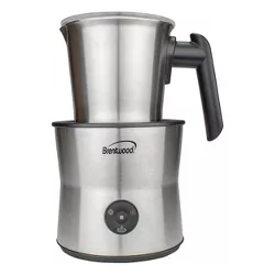 Brentwood 15 Ounce Electric Milk Frother, Warmer, and Hot Chocolate Maker in Stainless Steel