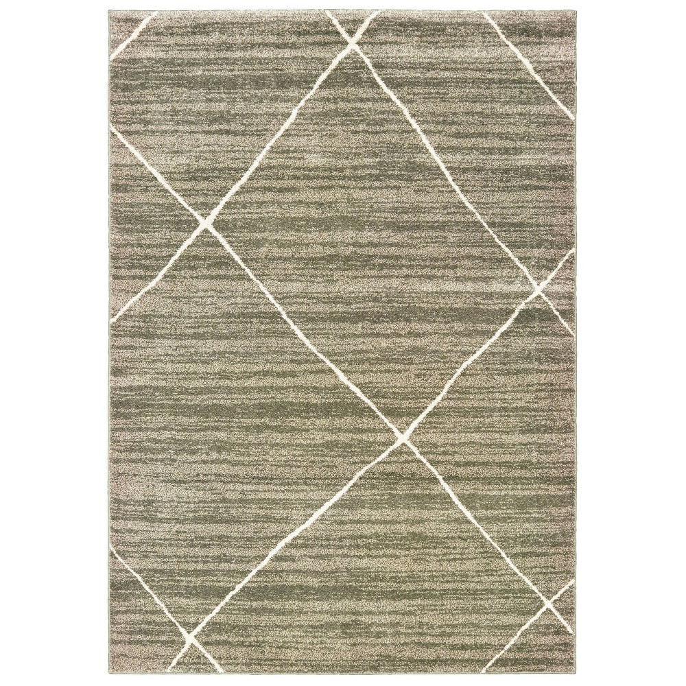  Camryn Distressed Primitive Geometric Rug Gray/Ivory