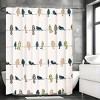 Paaaawaters Birds Shower Curtain, Multi - Colorful Floral Bird Pattern - Whimsical & Playful Bird Shower Curtain - 2 of 4