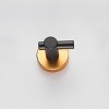 Munora 2-Pack Round Base Wall Hanging Hook - Black Gold Finish Space Aluminum Hardware for Bathroom, Bedroom, Entry - 4 of 4