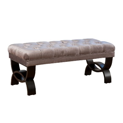 NicBex Modern 41" Bedroom Bench Accent Stool with Button Tufted and Half Circle Legs for Entryway and Living Room