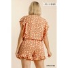 Women's V-neck Dalmatian Print Romper - umgee - 3 of 3