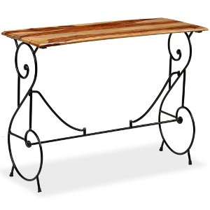 vidaXL Console Table Solid Acacia Wood 39.4"x15.7"x29.5" - 1 of 4