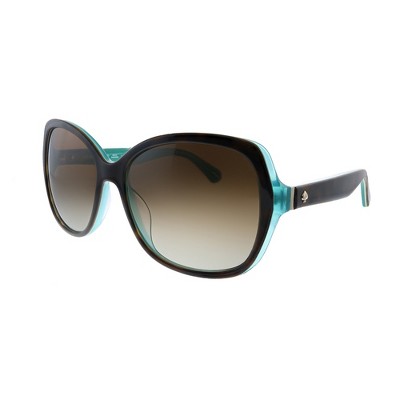 Kate Spade KS Karalyn/S KL3 Womens Square Polarized Sunglasses Havana Matte Z Aqua 56mm