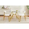 ORRD 2-Piece Modern Farmhouse Dining Chairs (White & Gold) - 4 of 4