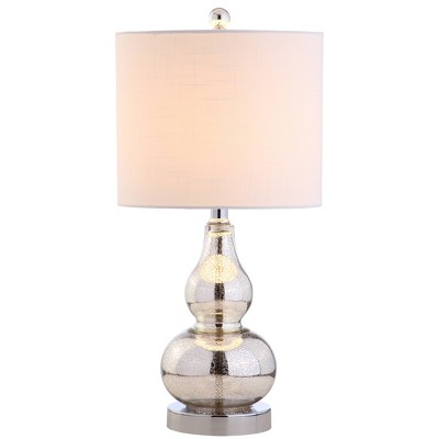 20.5" Glass Anya Mini Table Lamp (Includes LED Light Bulb) Silver- Jonathan Y