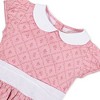 Hope & Henry Baby Girls' Organic Short Sleeve Sateen Dress with Peter Pan Collar, Infant - 2 of 4