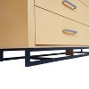 CAVINAS Modern Double Dresser with 6 Drawers,Storage Chest of Drawers with Iron Base,Storage Cabinet for Bedroom,Living Room,Closet,Kitchen - 4 of 4