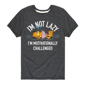 Boys' - Garfield - Not Lazy Short Sleeve Graphic T-Shirt - 1 of 4