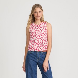 Lands' End Women's Fine Gauge Eyelash Printed Sleeveless Sweater - 1 of 4