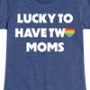 Girls' - Instant Message - Lucky Two Moms Fitted Short Sleeve Graphic T-Shirt - 2 of 4