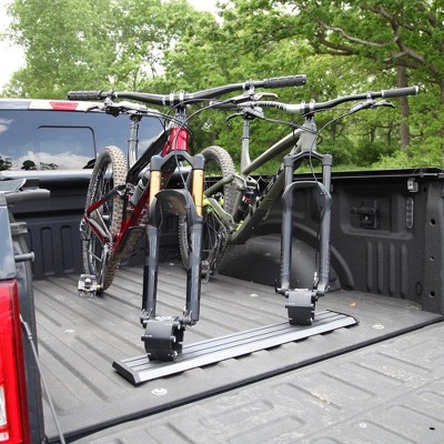 Gray Aluminum Fork Mount Triple Track Bike Rack, 37-inch