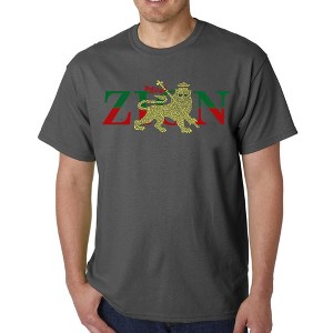 LA Pop Art Men's Word Art T-shirt - Zion - One Love - 1 of 4