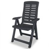vidaXL Reclining Patio Chairs 2 pcs Plastic Anthracite - 3 of 4