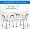Nasitip Shower Chair with Backrest & Arms - Adjustable Height, 350LB Capacity, Non-Slip Bath Seat for Elderly & Disabled - 4 of 4