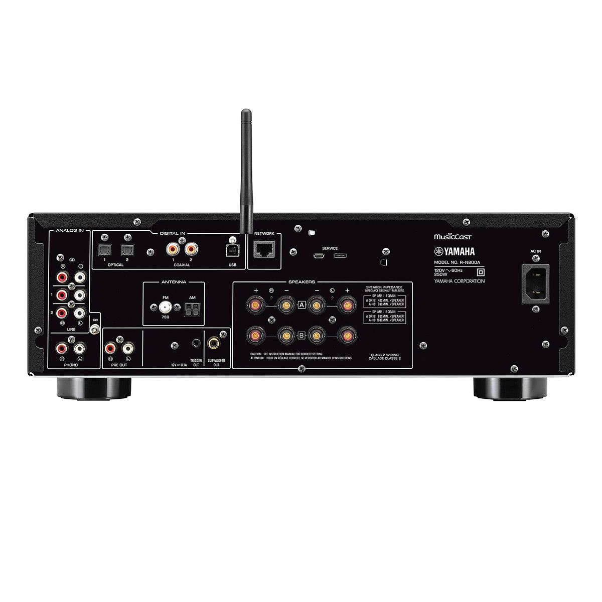 Yamaha R-N800A Stereo Network Receiver with Bluetooth, Wi-Fi, and MusicCast (Silver) - thumbnail 2