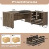 Tribesigns 62.2" Large Executive Desk with Mobile File Cabinet, L-Shaped Office Desk with Storage Shelves - 3 of 4