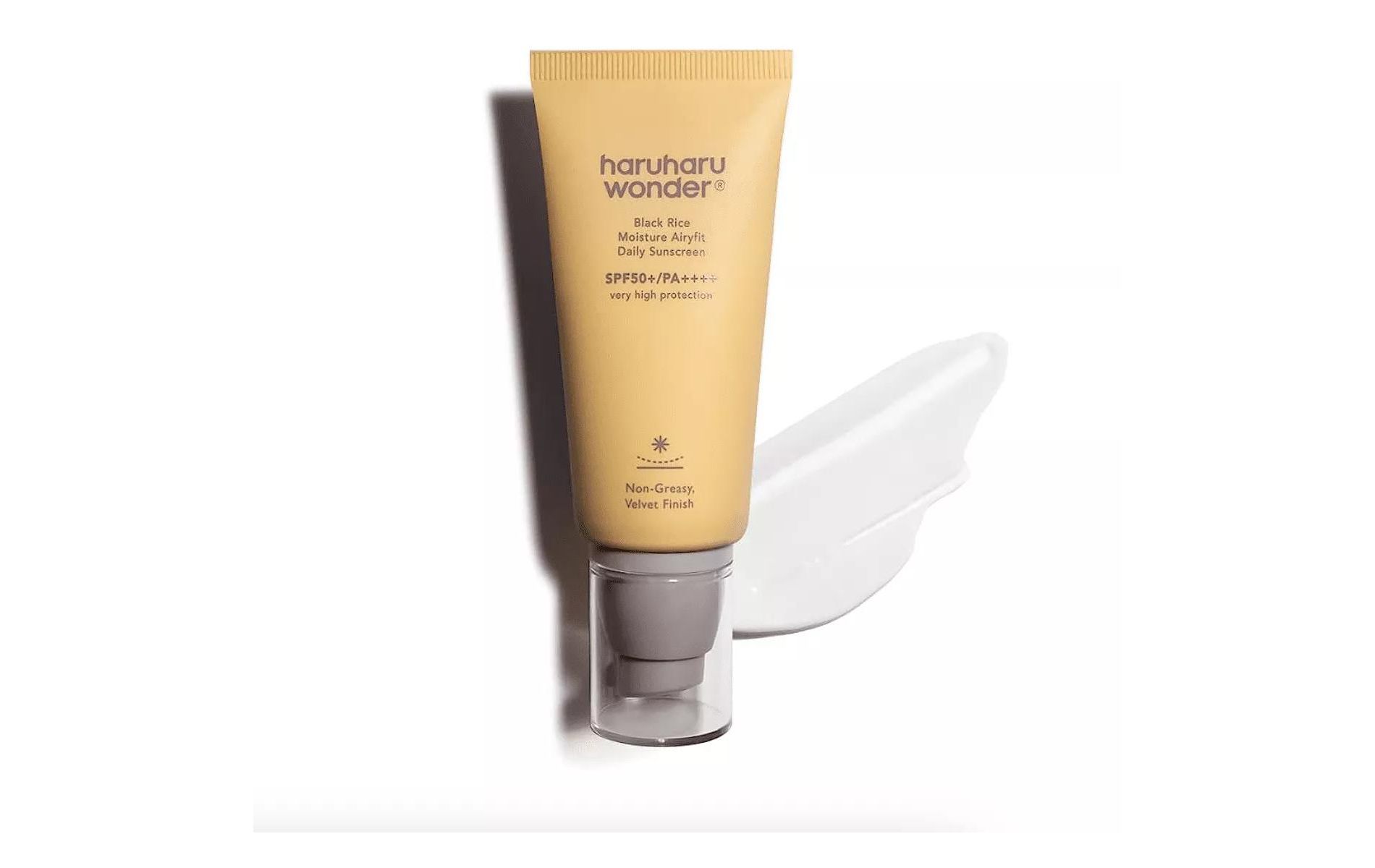 Haruharu Wonder Black Rice Moisture AiryFit Daily Sunscreen Unscented SPF 50 PA++++ (1.69 oz) Very High Sun Protection | Non-Greasy | Velvet Finish