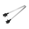 Unique Bargains Stainless Steel Silicone Tips Hand Shape Kitchen Cooking Food Tongs - 3 of 4