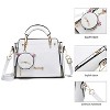 Fashion Purses and Handbags for Women Ladies Crossbody Bags Top Handle Satchel Shoulder Bags Small Totes (White) - 4 of 4