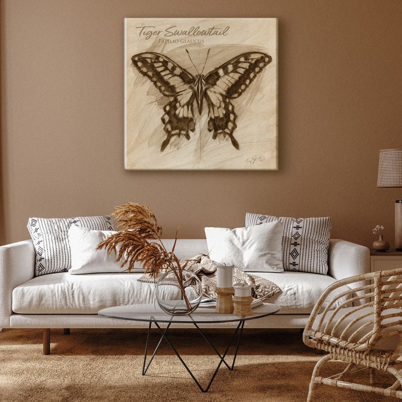 Sullivans Darren Gygi Sepia Tiger Swallowtail Giclee Wall Art, Gallery Wrapped, Handcrafted in USA, Wall Art, Wall Decor, Home Décor, Handed Painted, 2 of 4