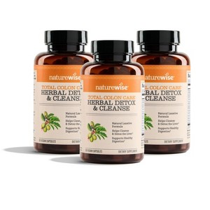Naturewise Total Colon Care Herbal Cleanse - With Prebiotics, Botanicals, & Antioxidants - for Digestion & Gut Health - Vegan, Gluten-Free - 1 of 4