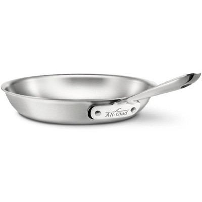 All-Clad D5 5-Ply Brushed Stainless Steel Fry Pan 12 Inch Induction Oven Broiler Safe 600F Pots and Pans, Cookware Silver