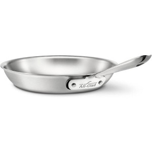 All-Clad D5 5-Ply Brushed Stainless Steel Fry Pan 12 Inch Induction Oven Broiler Safe 600F Pots and Pans, Cookware Silver - 1 of 4