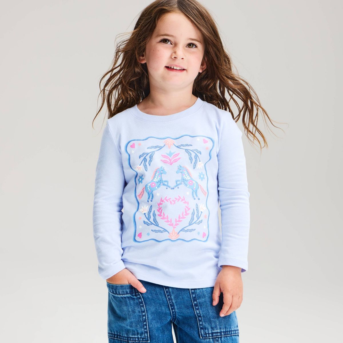 Toddler Girls' Long Sleeve Classic Graphic T-Shirt - Cat & Jack™ - thumbnail 4