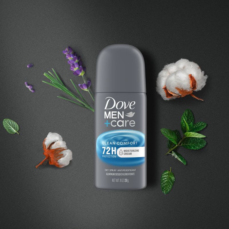 Dove Men+Care 72Hr Clean Comfort Travel Antiperspirant &#38; Deodorant Dry Spray Trial Size - 1oz, 6 of 8